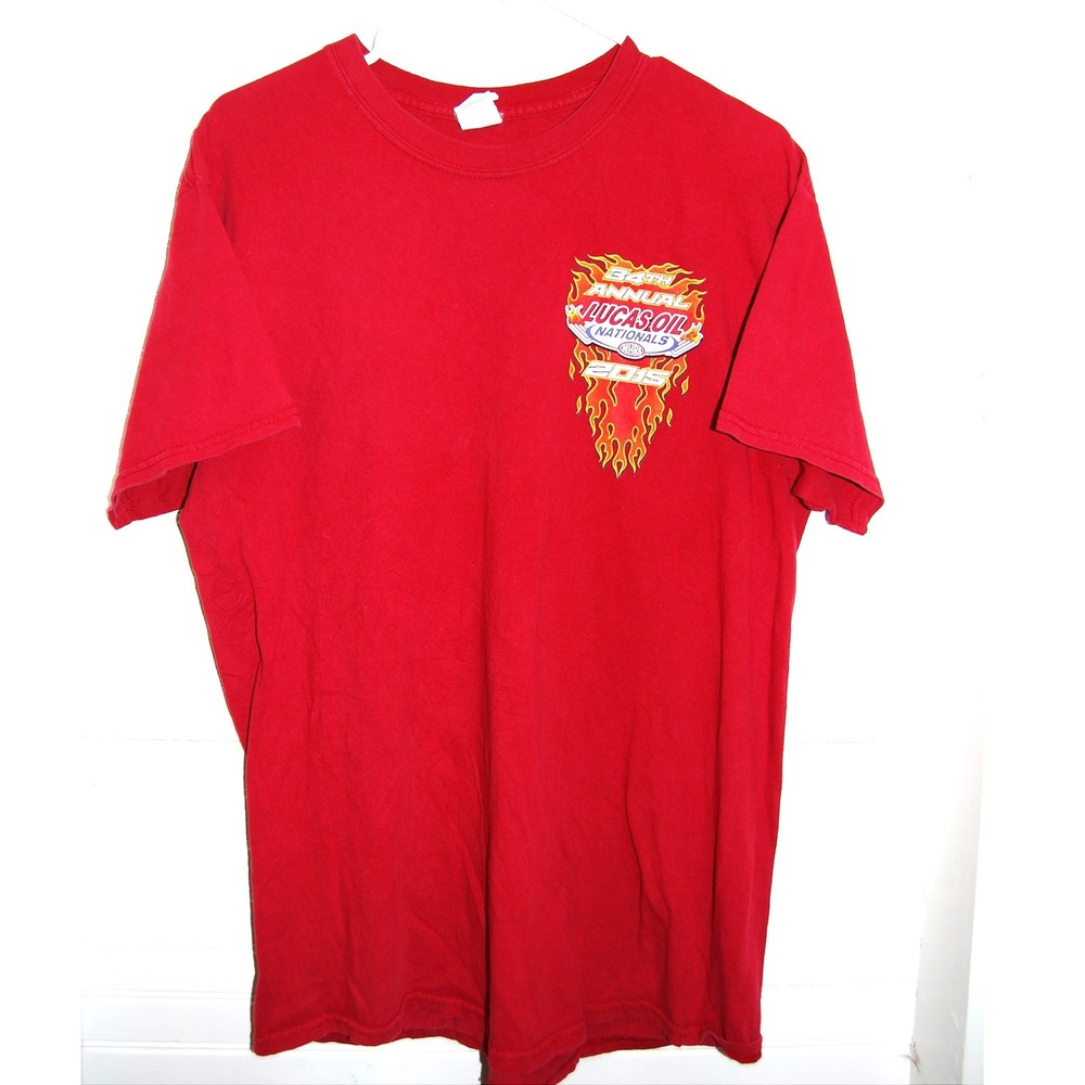 NHRA t-shirt Sz Large Drag Racing Official Lucas Oil 2015 Mello Yello Brainerd